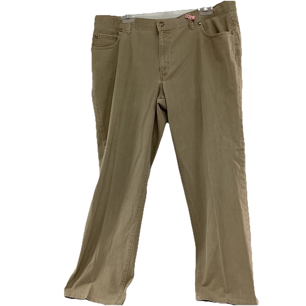 Hiltl Jeans Mens 40x34 Beige Khaki Dude Pants German Euro Straight Leg